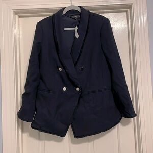 Navy textured Ann Taylor jacket